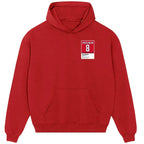 Alexander Ovechkin 8 hoodie – red men's hoodie featuring the Alexander Ovechkin 8 Players Couture logo