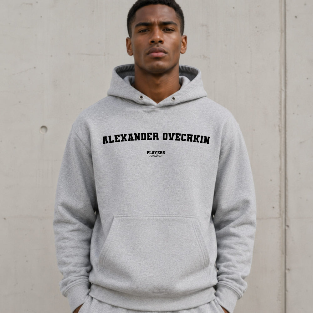 alexander-ovechkin name-print hoodie - grey
