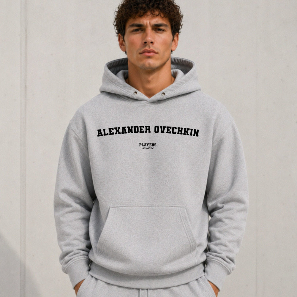 alexander-ovechkin name-print hoodie - grey