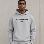 alexandra-eala name-print hoodie - grey