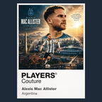 Alexis Mac Allister Argentina Atlas Frame artwork by Players Couture