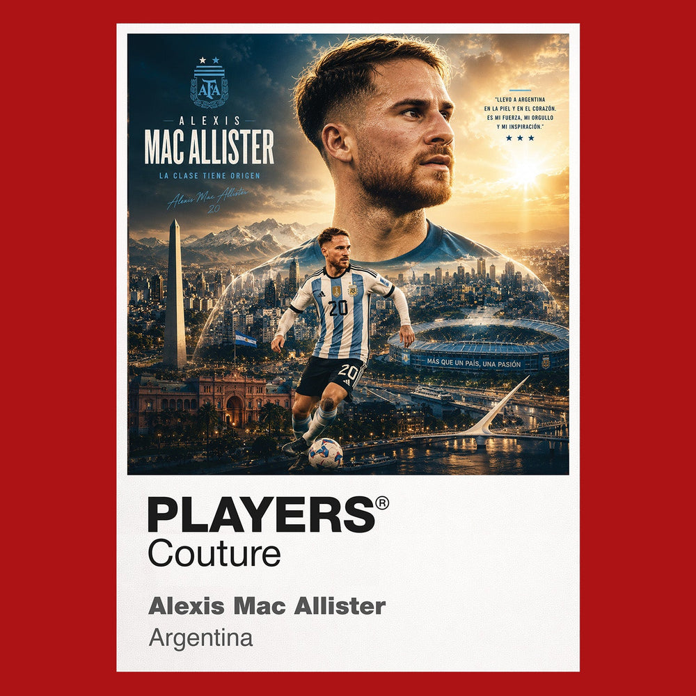 Alexis Mac Allister Argentina Atlas Frame artwork by Players Couture