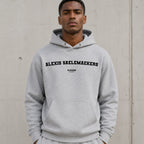 alexis-saelemaekers name-print hoodie - grey