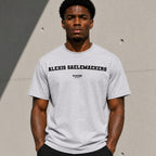 Alexis Saelemaekers Men's T-Shirt — lifestyle photo, Grey t-shirt