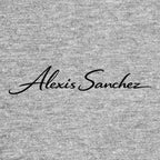 Alexis Sanchez Logo Men's T-Shirt – grey close-up detail shot of the Alexis Sanchez Players Couture logo design