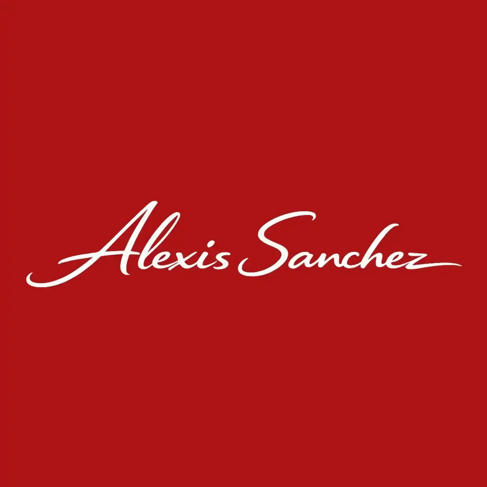 Alexis Sanchez Logo Men's T-Shirt – red close-up detail shot of the Alexis Sanchez Players Couture logo design