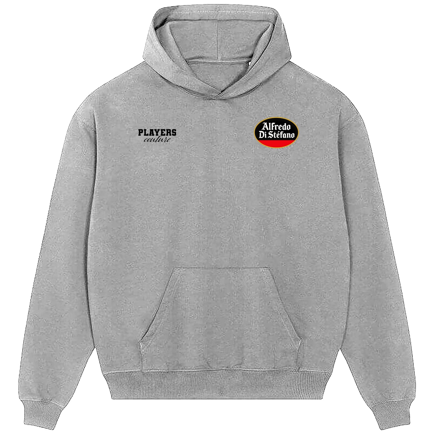 Alfredo Di Stefano Logo Players Couture Men's Casual Hoodie Gray