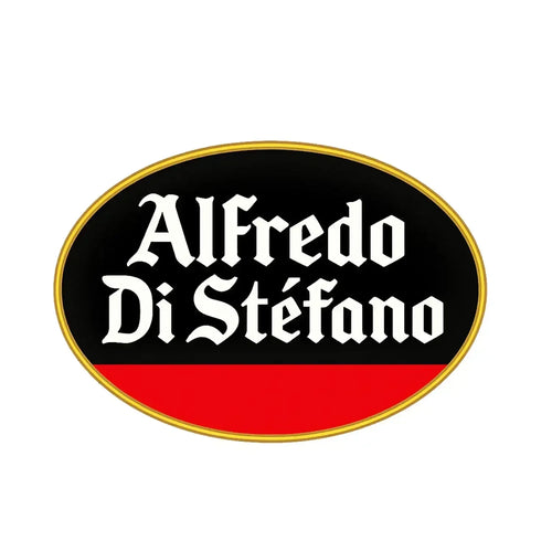 Alfredo Di Stefano Logo Men's T-Shirt – white close-up detail shot of the Alfredo Di Stefano Players Couture logo design