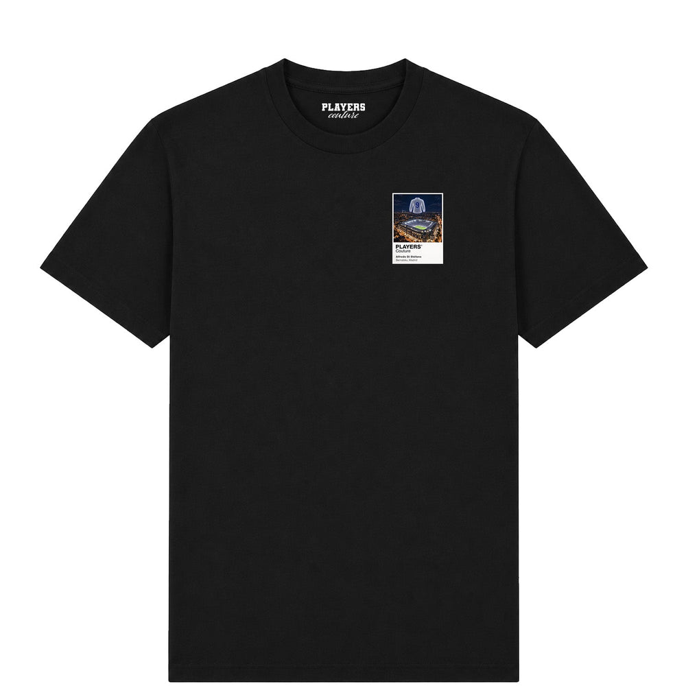 Alfredo Di Stéfano Real Madrid Icons in Lights Frame Men's T-Shirt in Black
