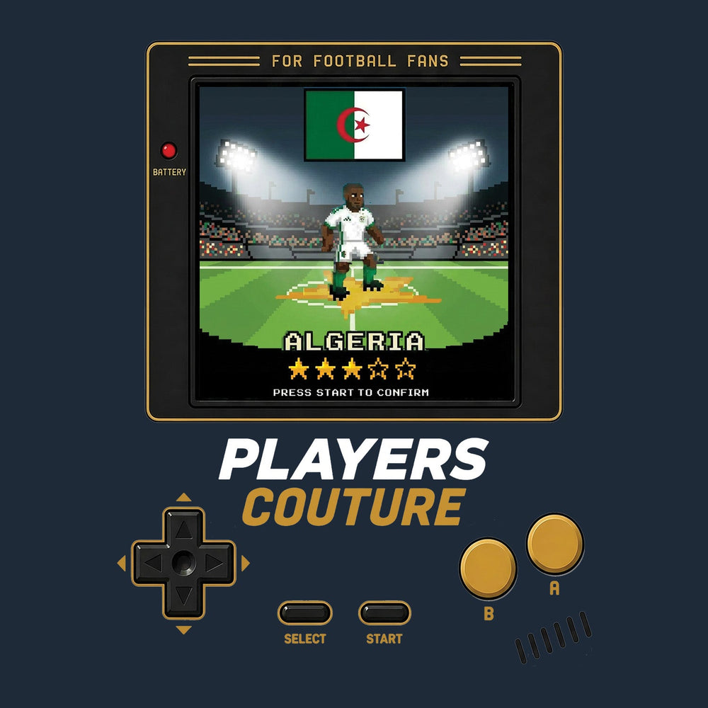 Algeria World Cup 8-Bit Kids T-Shirt retro gaming football design by Players Couture