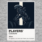 Alien the Nostromo crew confronting the Xenomorph in the industrial darkness of deep space Icon Frame artwork in grey