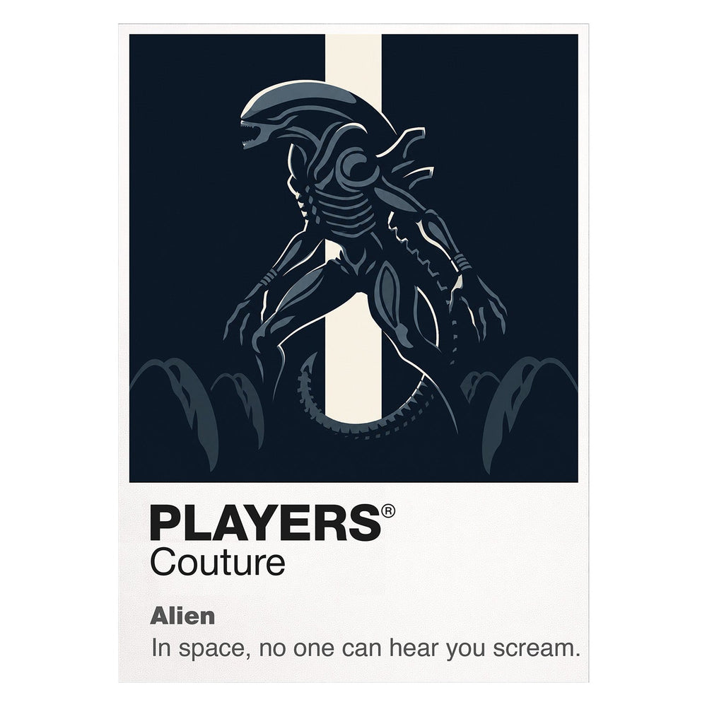 Alien the Nostromo crew confronting the Xenomorph in the industrial darkness of deep space Icon Frame artwork on white