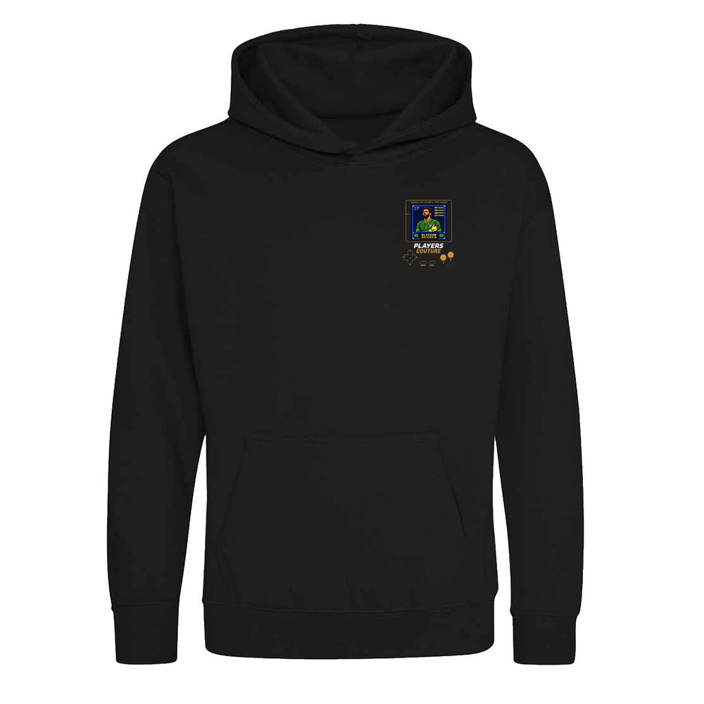 Alisson Becker 1P 8-Bit hoodie retro gaming design by Players Couture