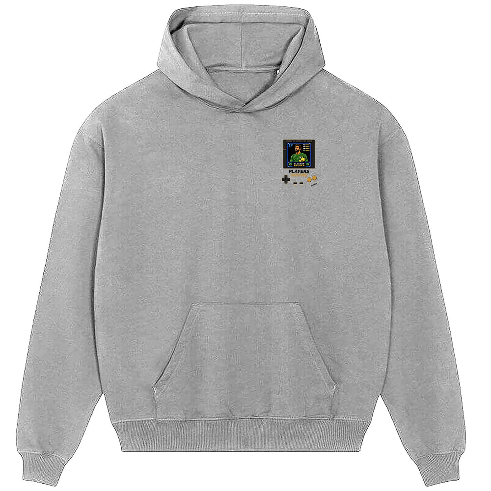 Alisson Becker 1P 8-Bit hoodie retro gaming design by Players Couture