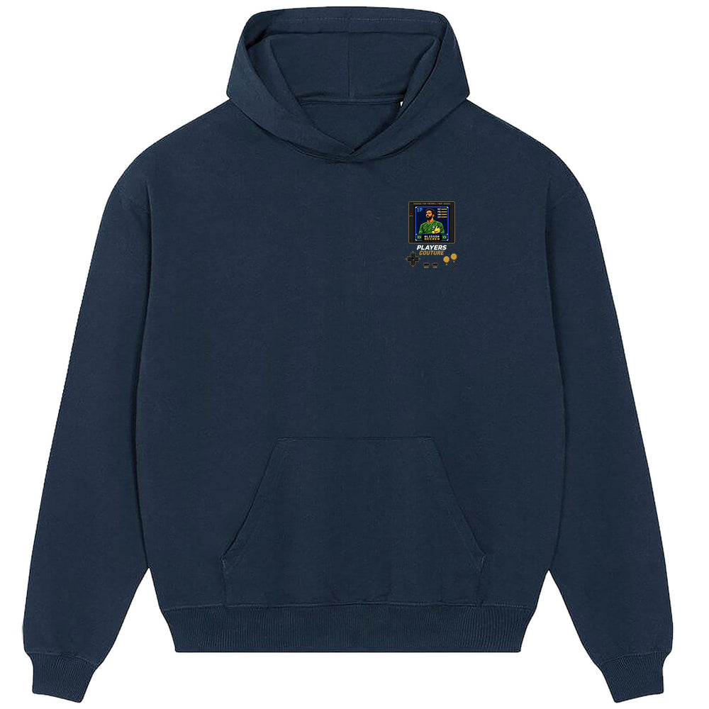 Alisson Becker 1P 8-Bit hoodie retro gaming design by Players Couture