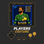 Alisson Becker 1P 8-Bit hoodie retro gaming design by Players Couture