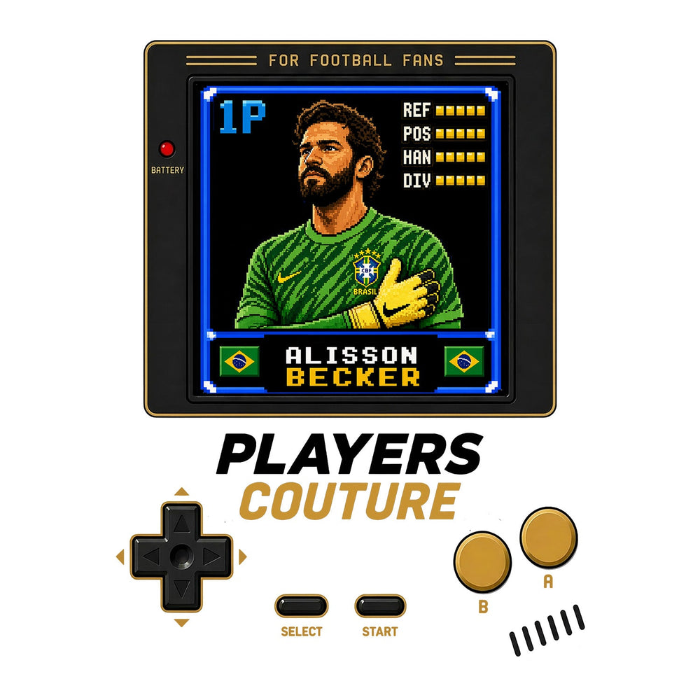 Alisson Becker 1P 8-Bit hoodie retro gaming design by Players Couture