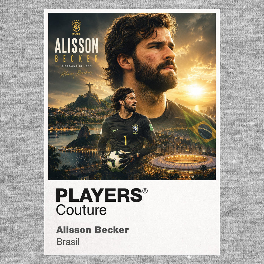 Alisson Becker Brazil Atlas Frame artwork by Players Couture