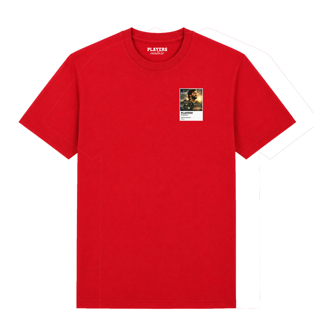 Alisson Becker Brazil Atlas Frame White men's t-shirt by Players Couture