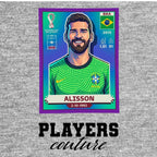 Alisson Becker World Cup Sticker Kids Hoodie – alisson becker grey Players Couture design