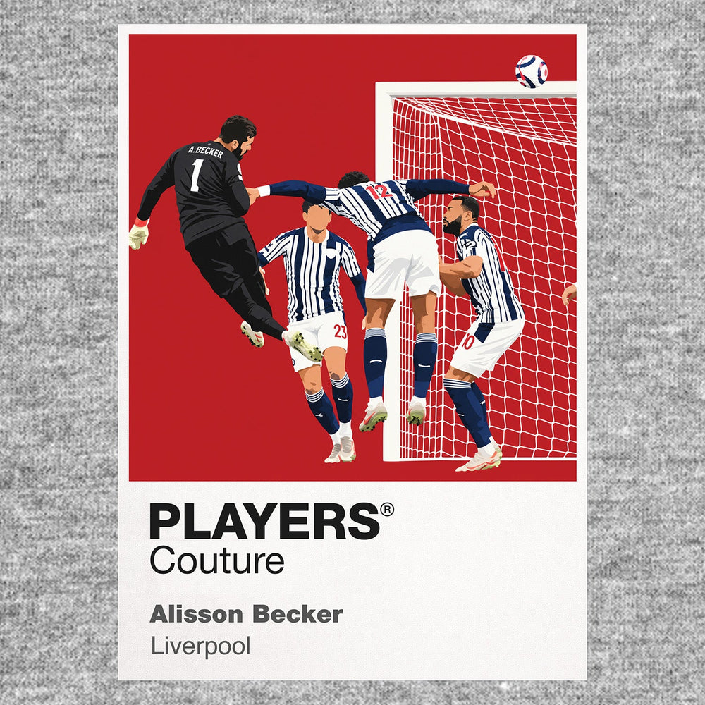 Alisson Becker Liverpool Icon Frame artwork in grey