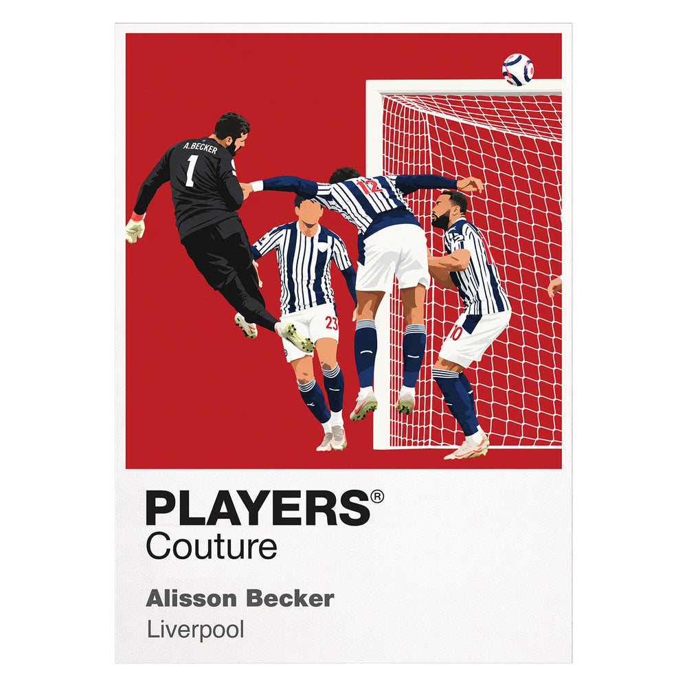 Alisson Becker Liverpool Icon Frame artwork in white