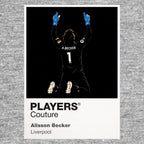 Alisson Becker Liverpool Icon Frame — Pantone-style player illustration art card