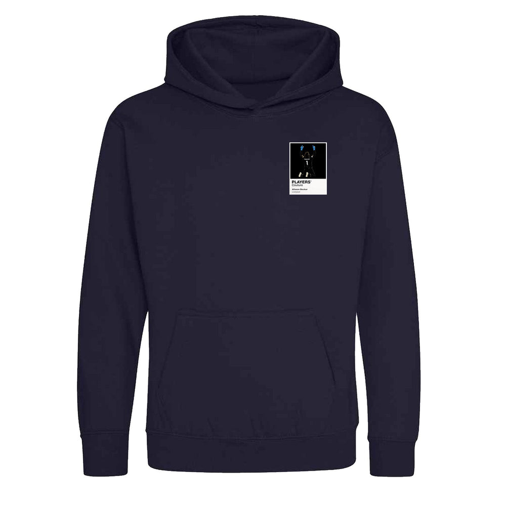 Alisson Becker Liverpool Icon Frame Kids Hoodie — Navy