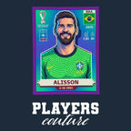 Alisson Becker World Cup Sticker Kids Hoodie – alisson becker navy Players Couture design