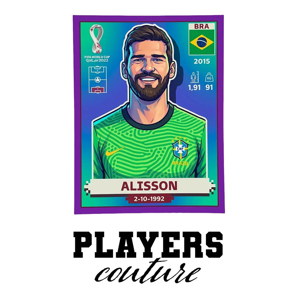Alisson Becker World Cup Sticker Kids Hoodie – alisson becker white Players Couture design
