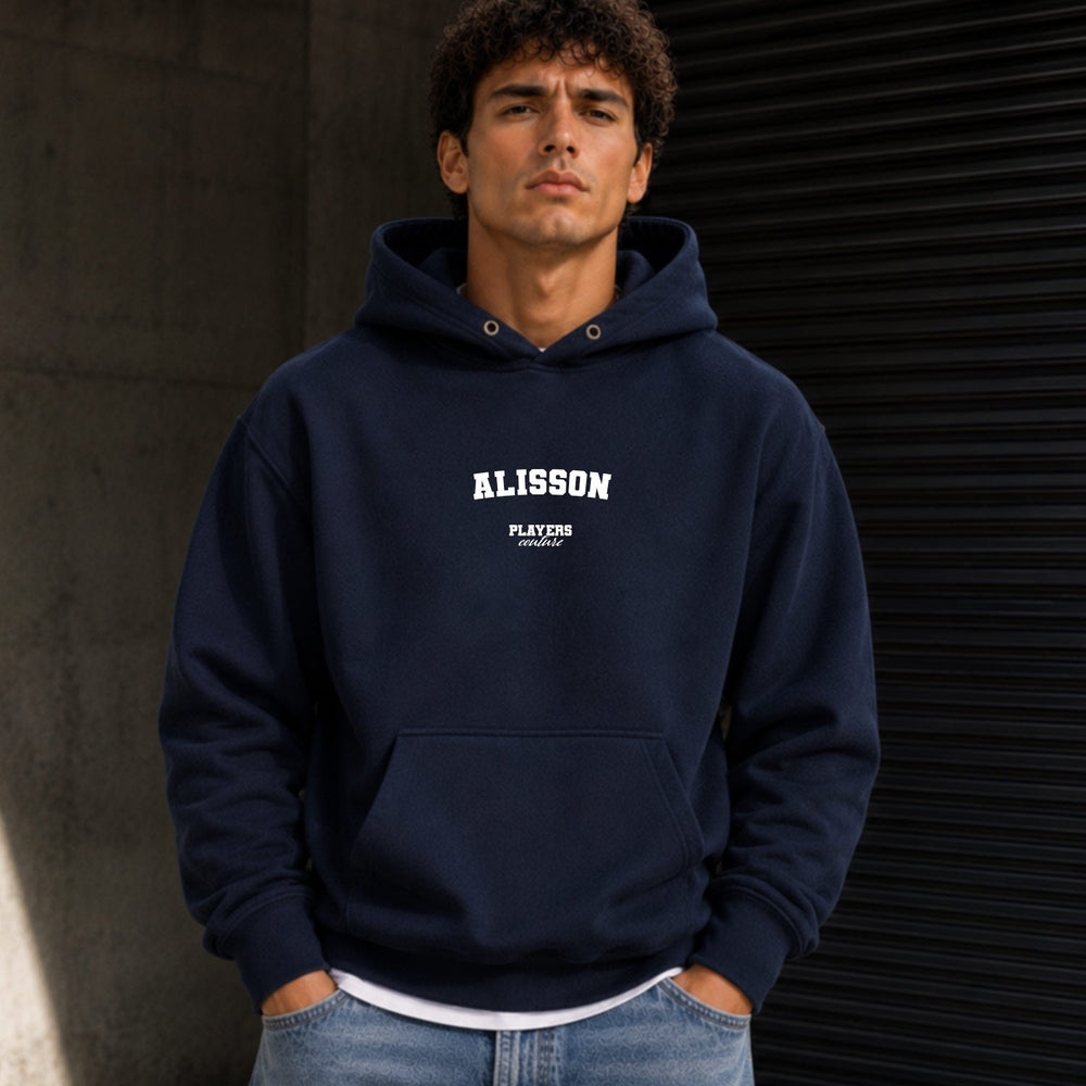 alisson name-print hoodie - black