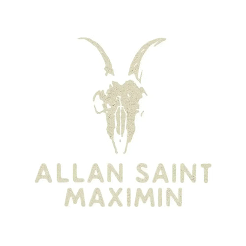 Allan Saint Maximin Logo Men's Hoodie – white close-up detail shot of the Allan Saint Maximin Players Couture logo design