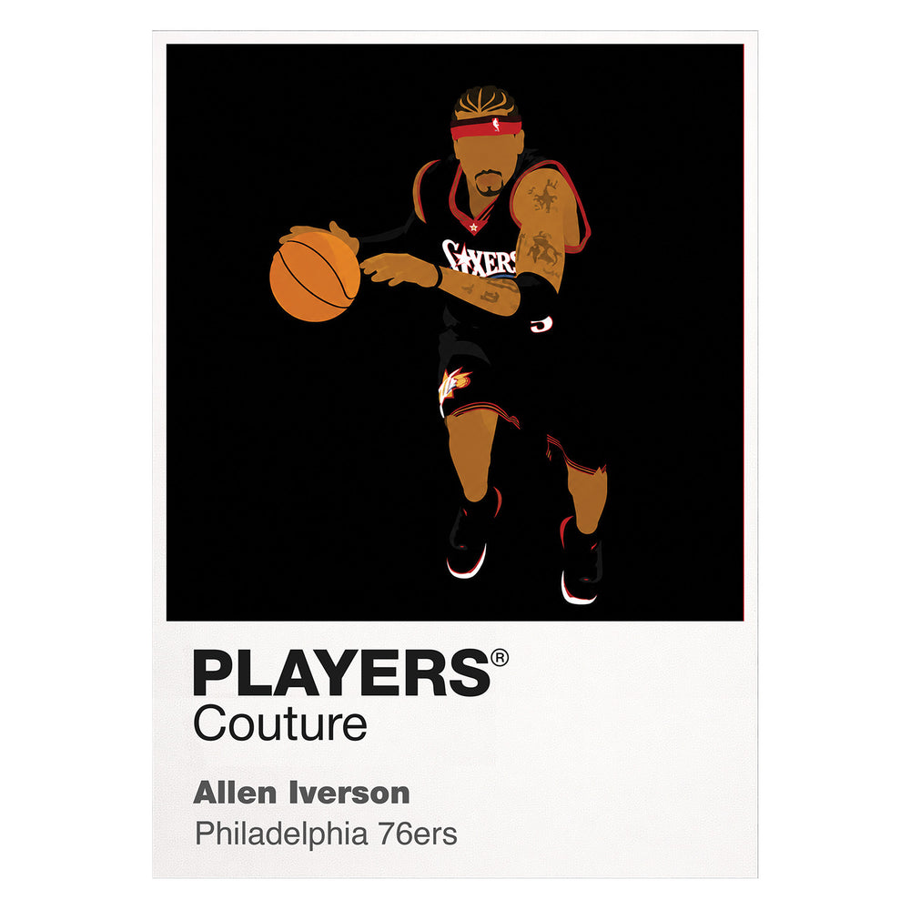 Allen Iverson 76ers Basketball Icon Frame - Icon Design