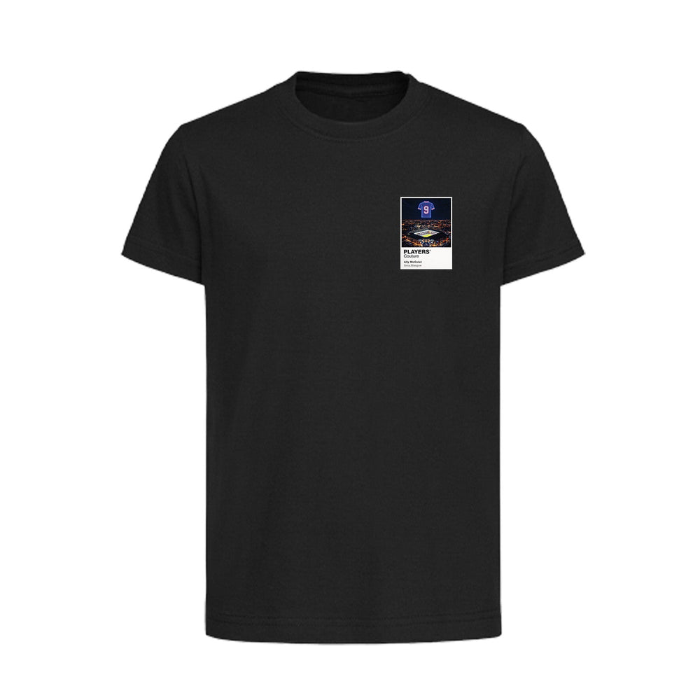 Ally McCoist Rangers Icons in Lights Frame Kids T-Shirt in Black