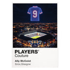 Ally McCoist Rangers number 9 Icons in Lights Frame artwork in white