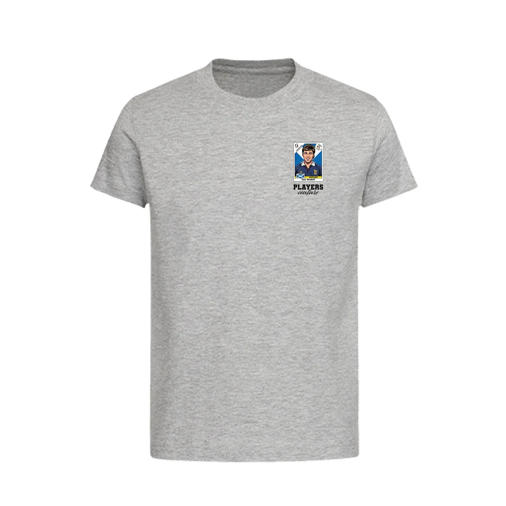 Ally McCoist World Cup Sticker Kids T-Shirt – ally mccoist sticker kids grey tshirt Players Couture design