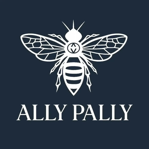 Ally Pally Logo Men's T-Shirt – navy close-up detail shot of the Ally Pally Players Couture logo design