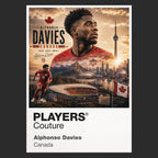 Alphonso Davies Canada Atlas Frame artwork by Players Couture