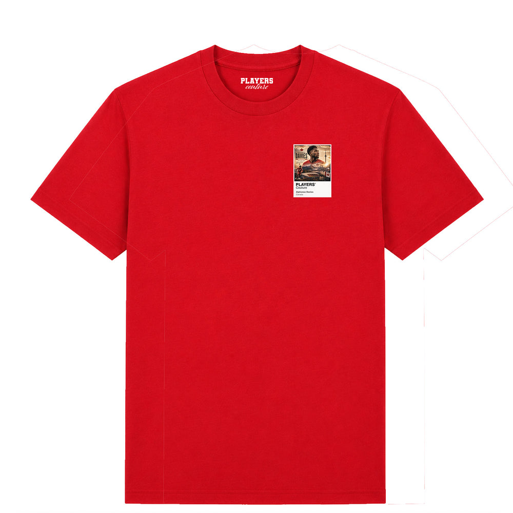 Alphonso Davies Canada Atlas Frame White men's t-shirt by Players Couture