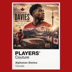 Alphonso Davies Canada Atlas Frame artwork by Players Couture