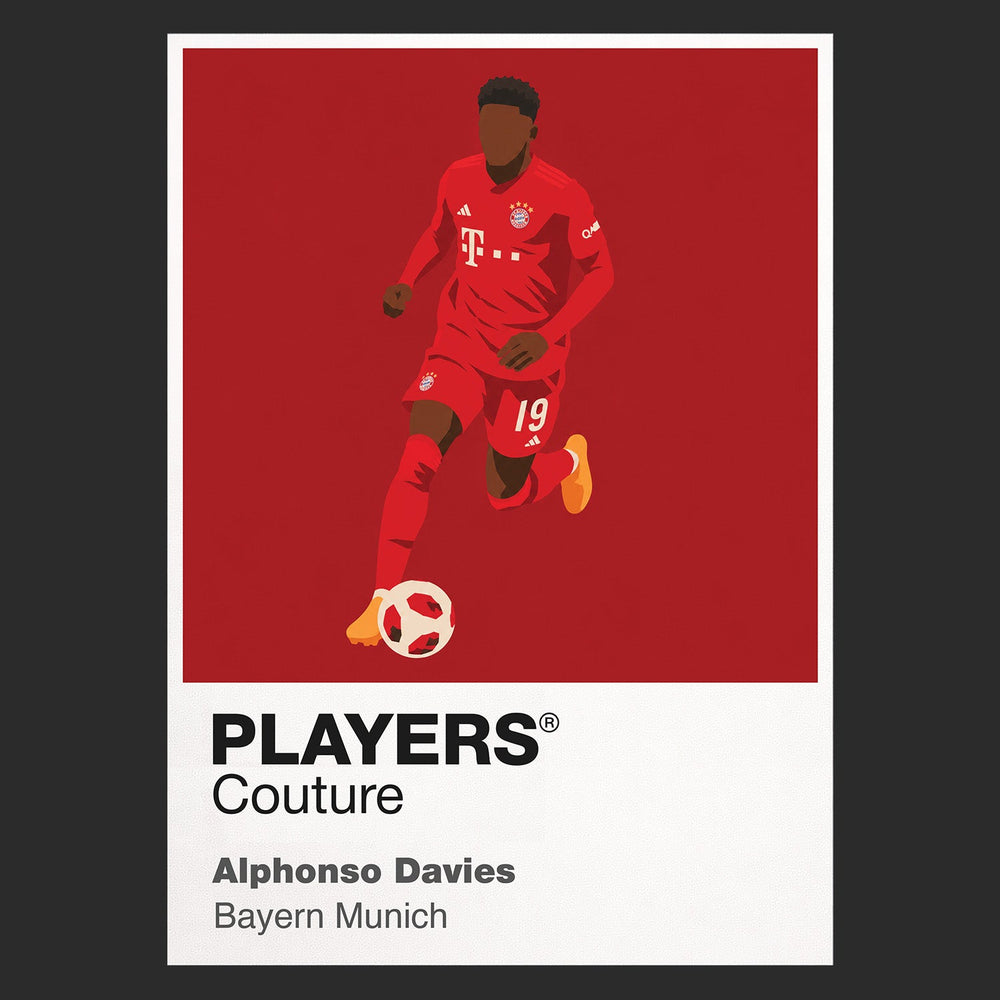 Alphonso Davies Bayern Munich black Icon Frame artwork detail