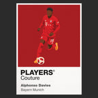 Alphonso Davies Bayern Munich black Icon Frame artwork detail