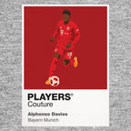 Alphonso Davies Bayern Munich grey Icon Frame artwork detail