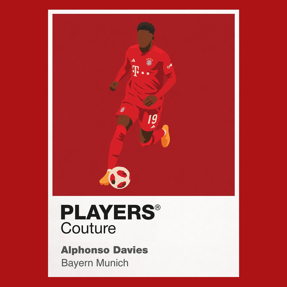 Alphonso Davies Bayern Munich red Icon Frame artwork detail