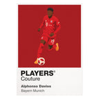 Alphonso Davies Bayern Munich white Icon Frame artwork detail