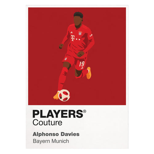 Alphonso Davies Bayern Munich white Icon Frame artwork detail