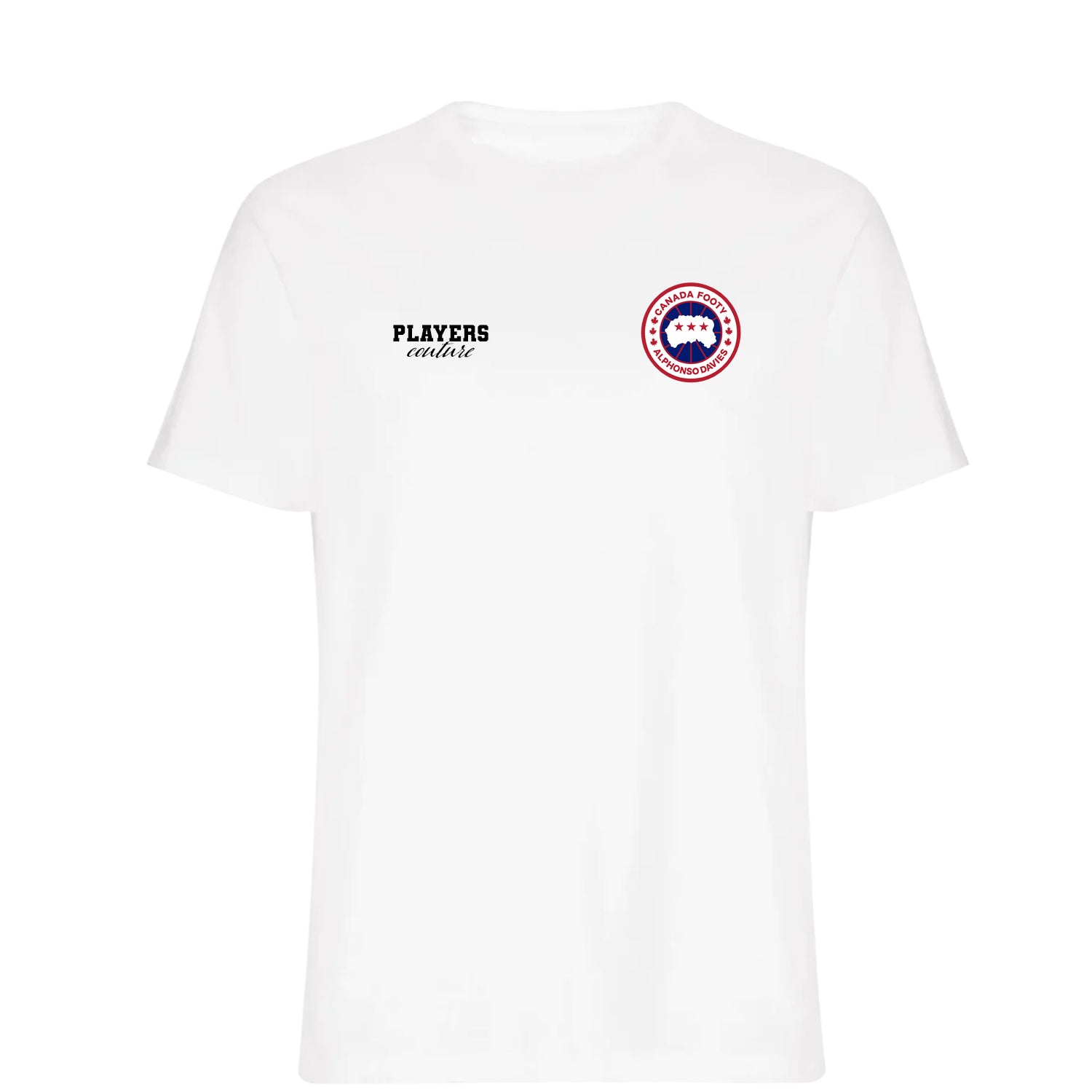 Alphonso Davies Logo Players Couture Mens T-Shirt White