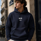 alps name-print hoodie - navy