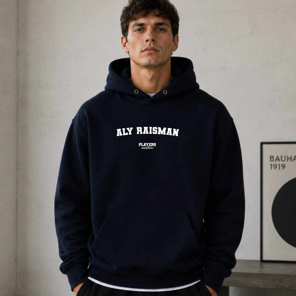 aly-raisman name-print hoodie - navy