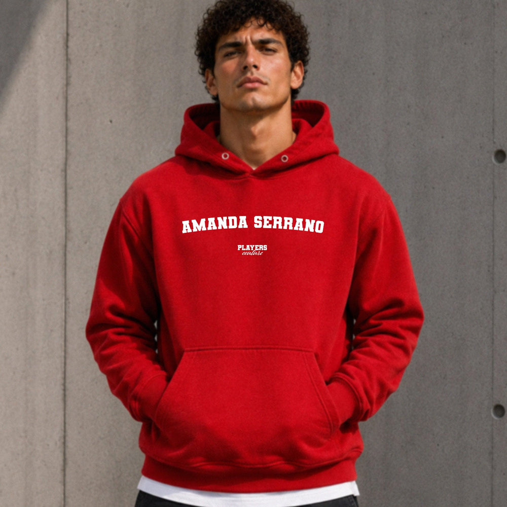 amanda-serrano name-print hoodie - red
